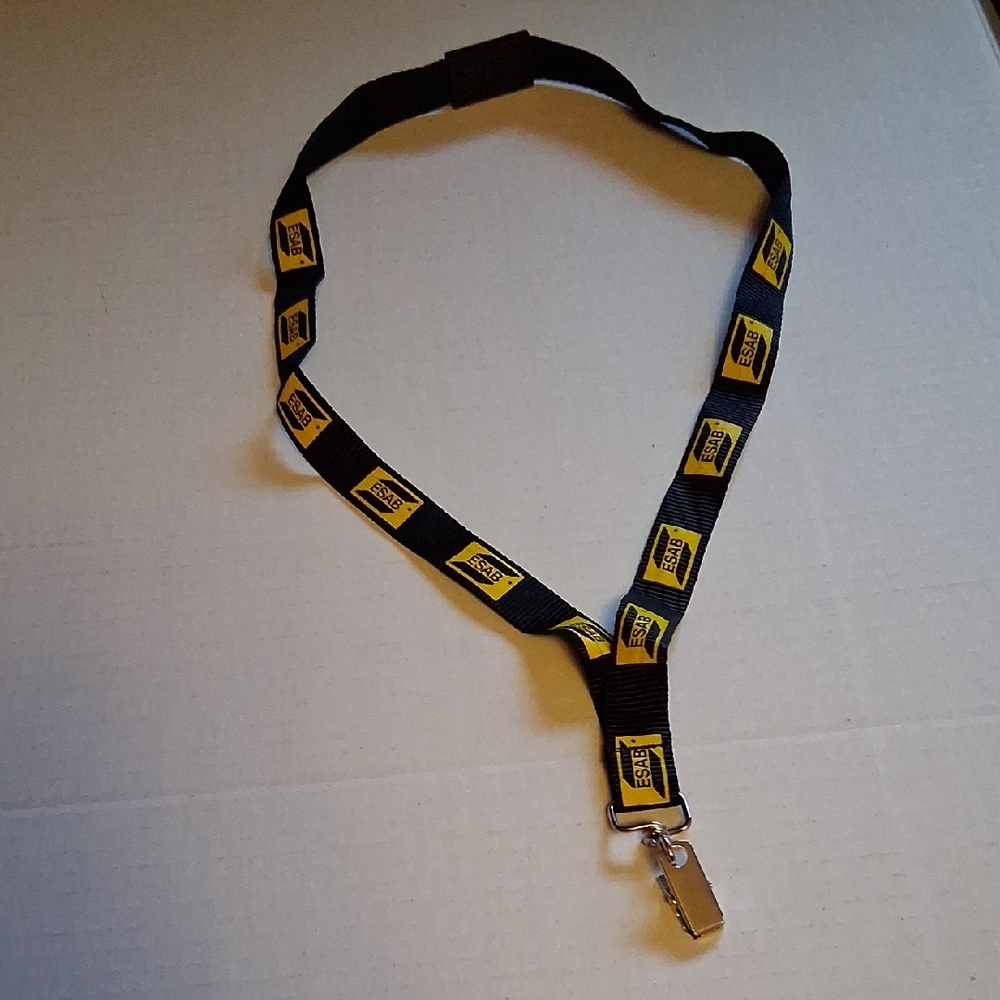 Black and Yellow Lanyard with Clip